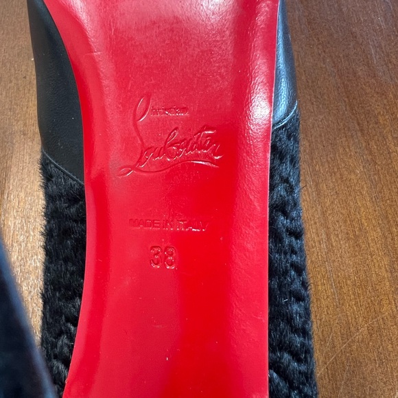 Christian Louboutin Maggie pony hair pump Size 38 Made in Italy Black on Black - Picture 14 of 16